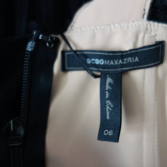 BCBG MAXAZRIA GEI63M77-001 032018 "RENA" BLACK SIZE 6 DRESS *NEW WITH TAGS* - Picture 12 of 14